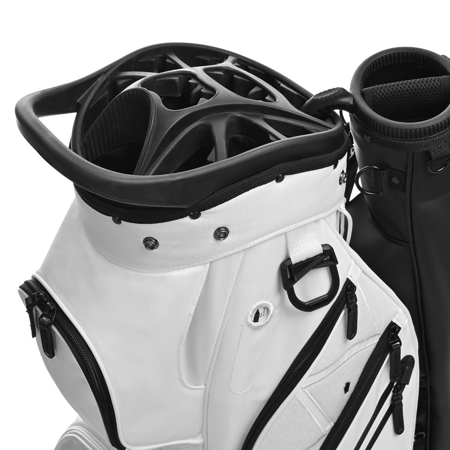 Quiet and Anti-collision 15 Way Golf Cart Bag-White