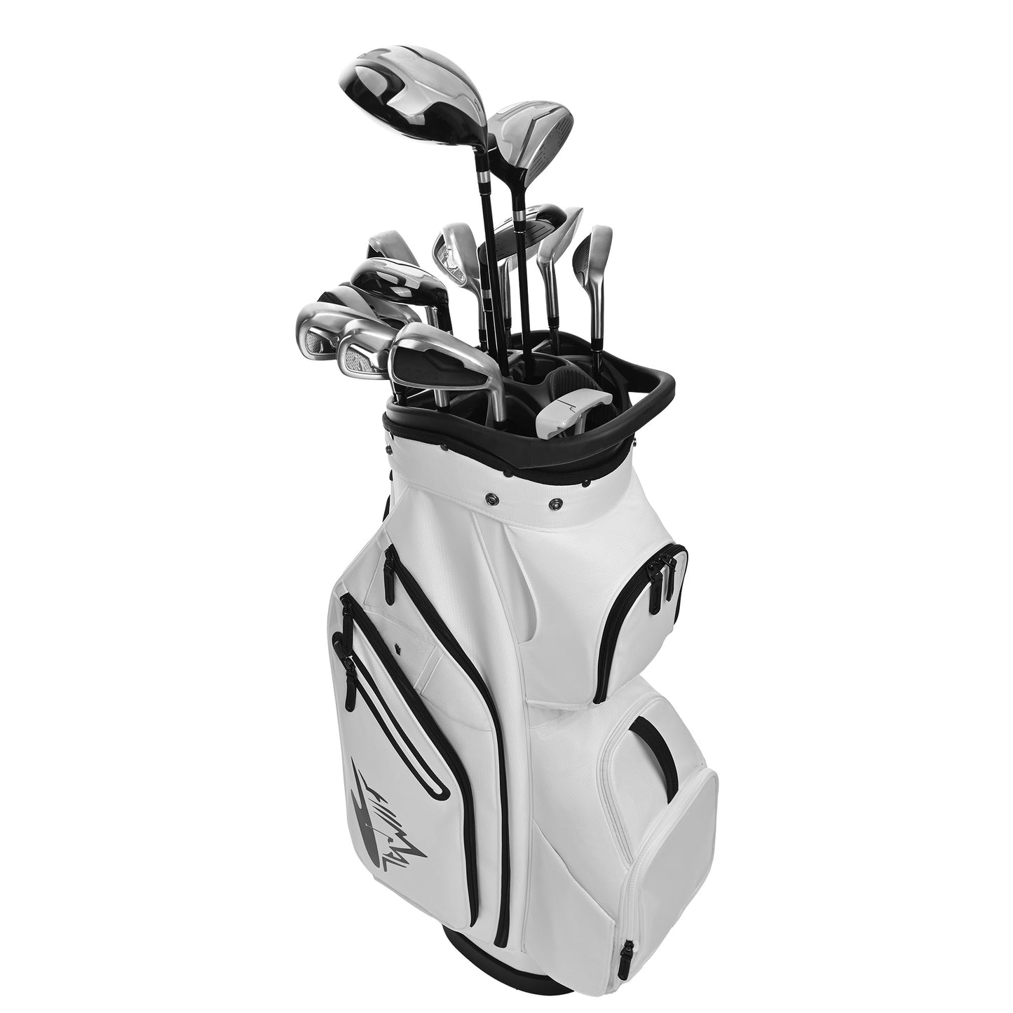 Quiet and Anti-collision 15 Way Golf Cart Bag-White