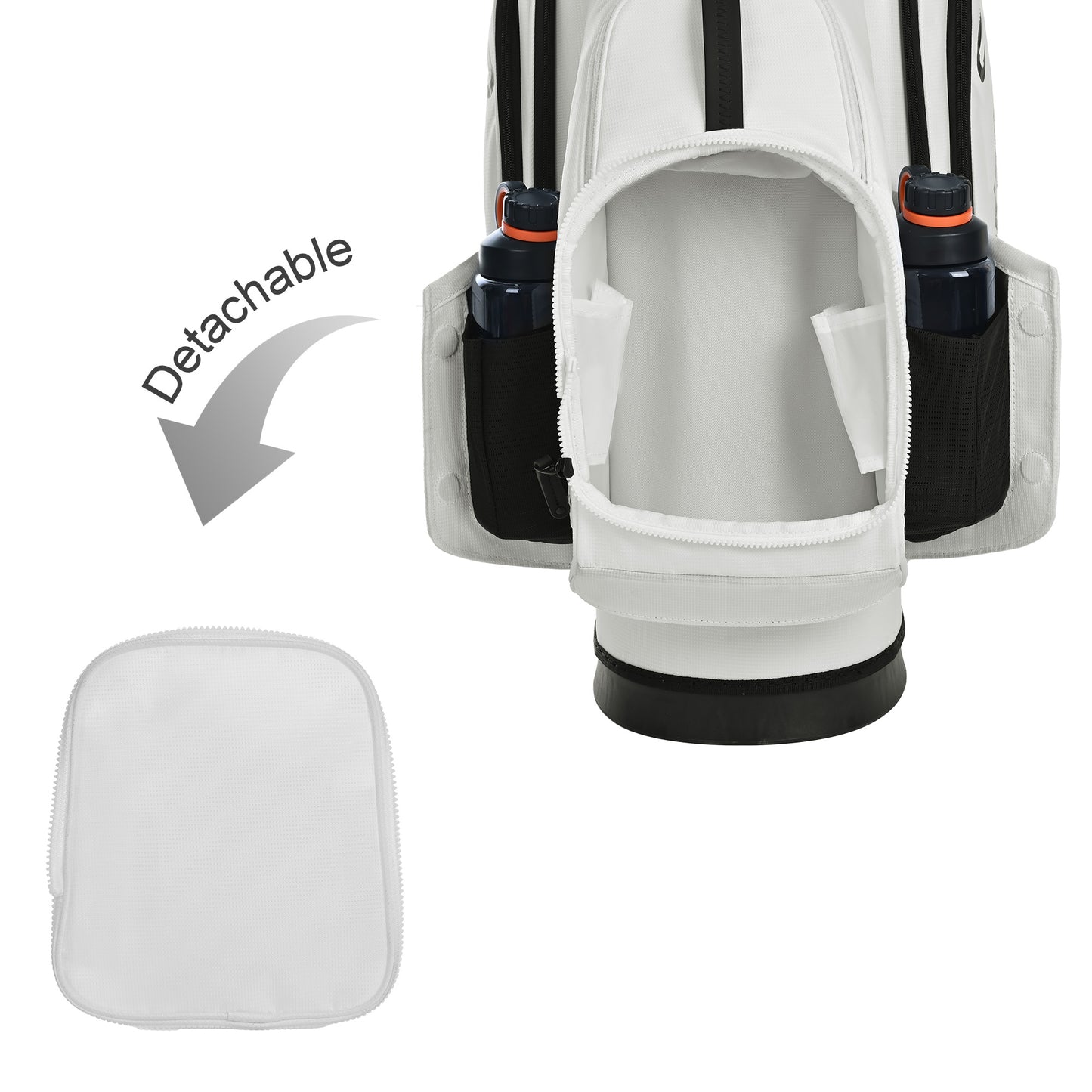 Quiet and Anti-collision 15 Way Golf Cart Bag-White