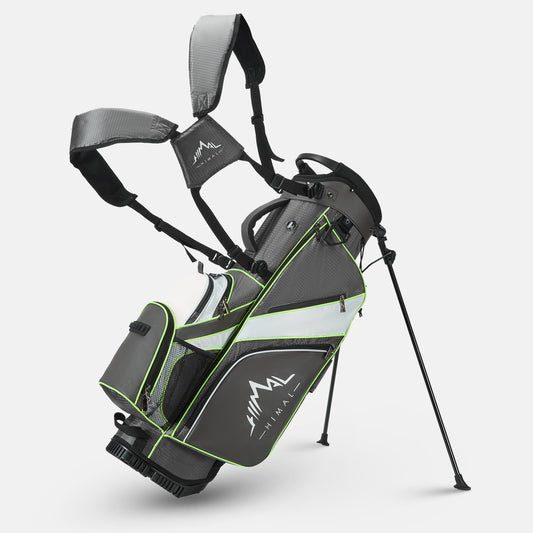 Golf Stand Bag with 4 Way Top Dividers-Gray White