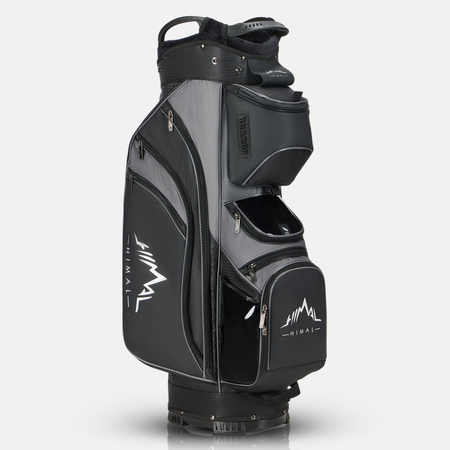 14-Way Golf Cart Bag with Full Length Divider-Black Grey