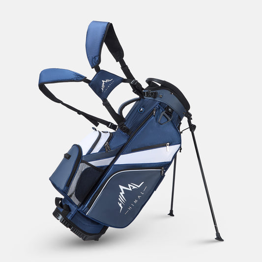 Golf Stand Bag with 4 Way Top Dividers-Blue White