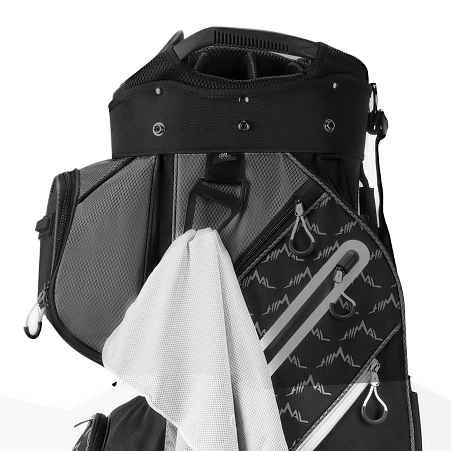 14 Way Golf Cart Bag-Black-Grey