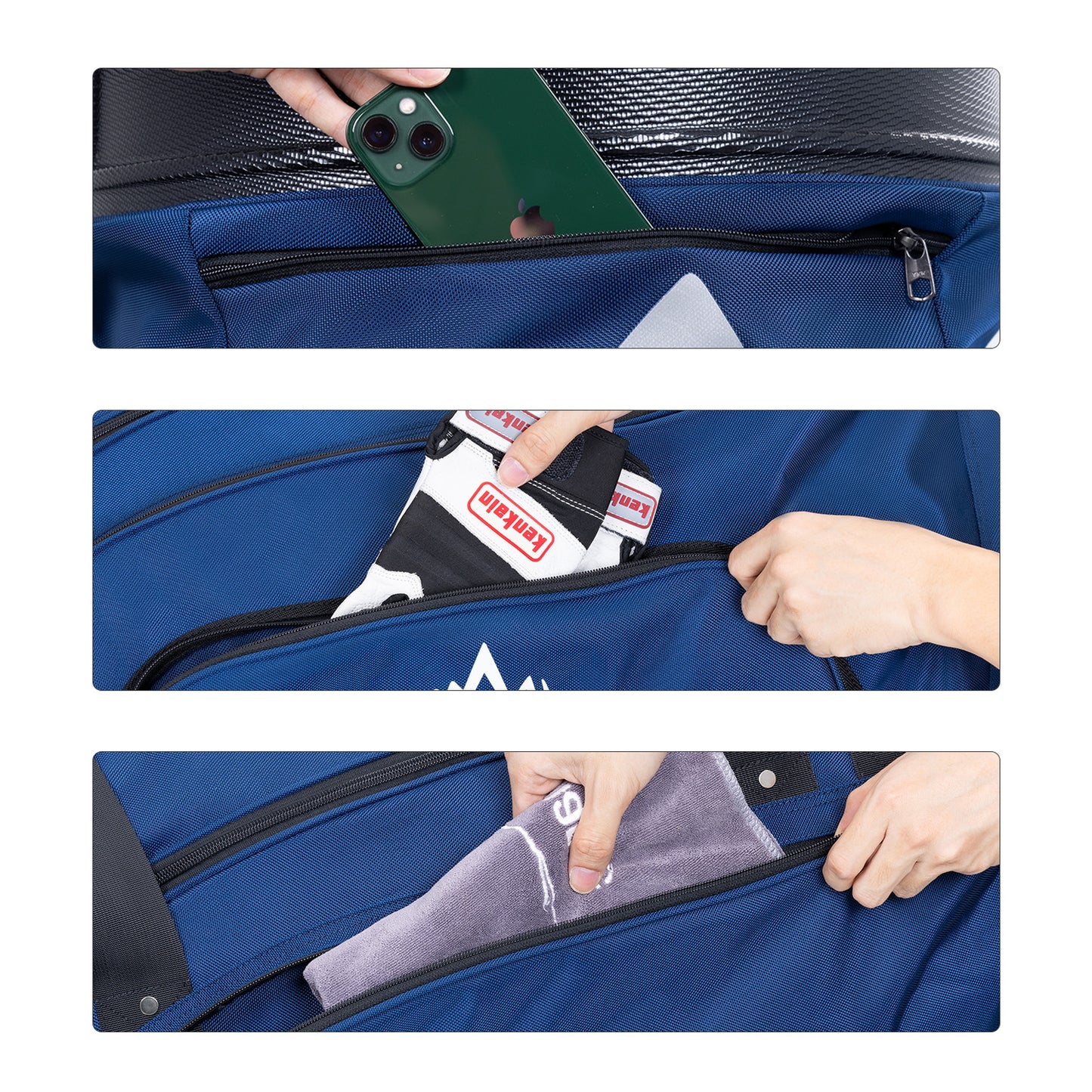 Golf Travel Bag for Airlines with Wheels-Deep Blue