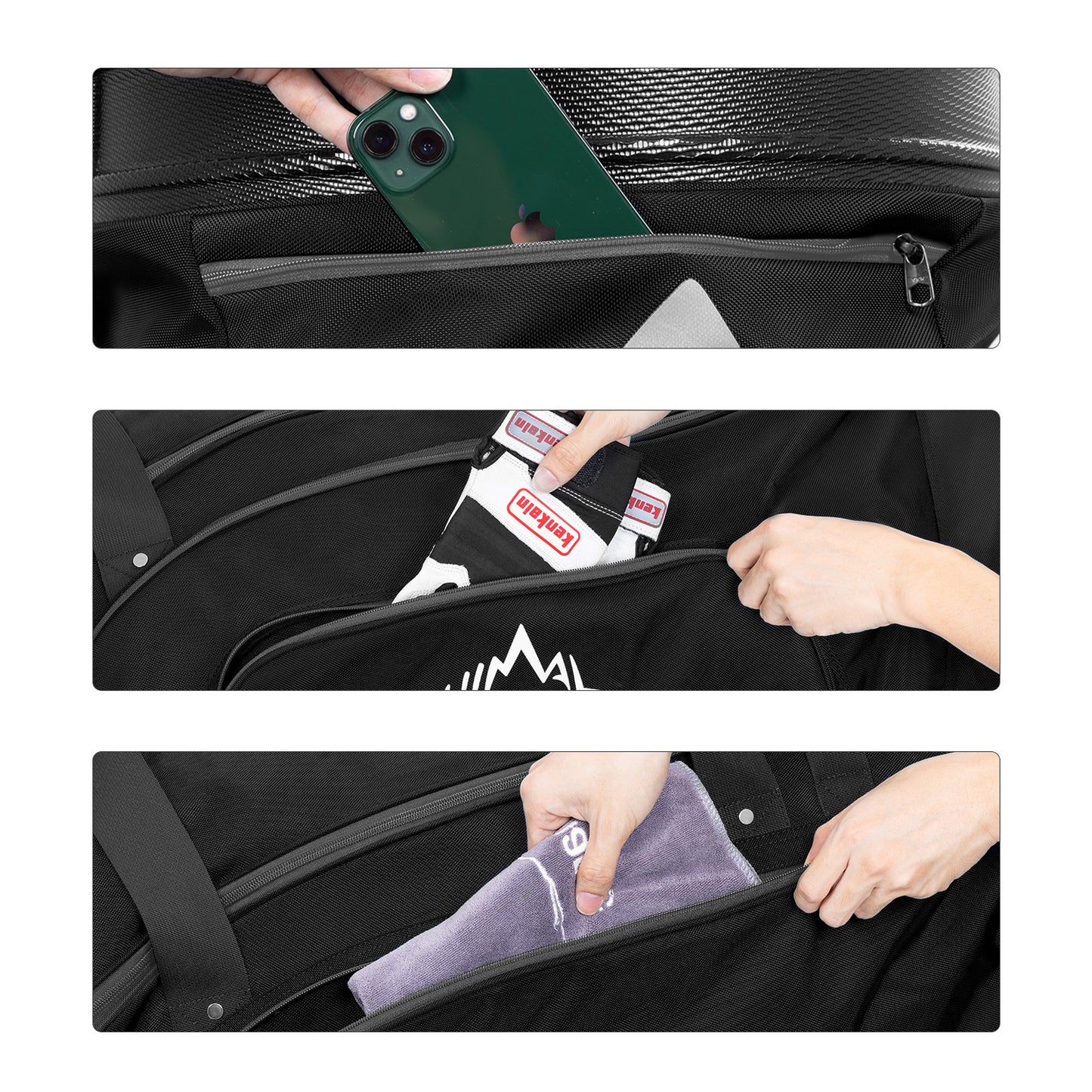 Golf Travel Bag for Airlines with Wheels-Deep Black