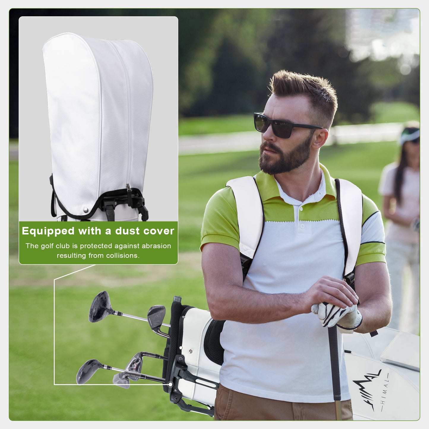 5-Way Golf Stand Bag-Pure White