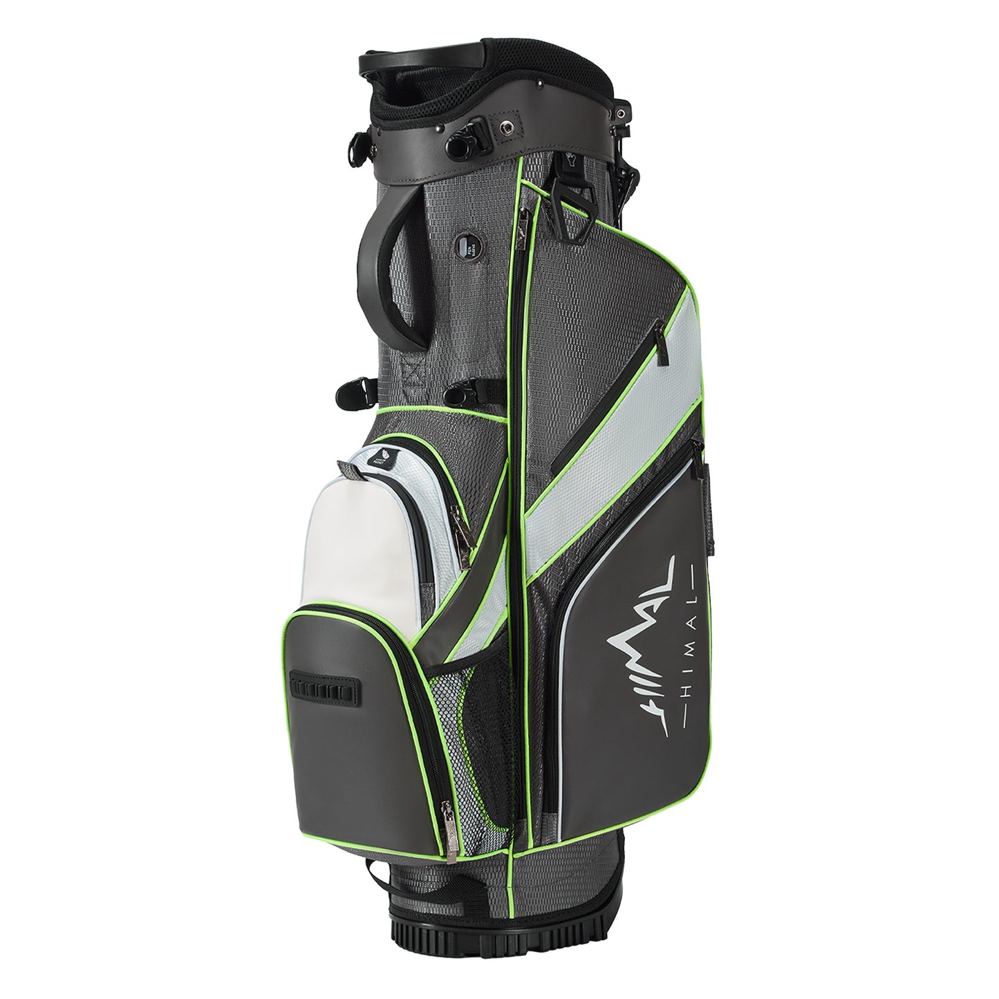 Golf Stand Bag with 4 Way Top Dividers-Gray White