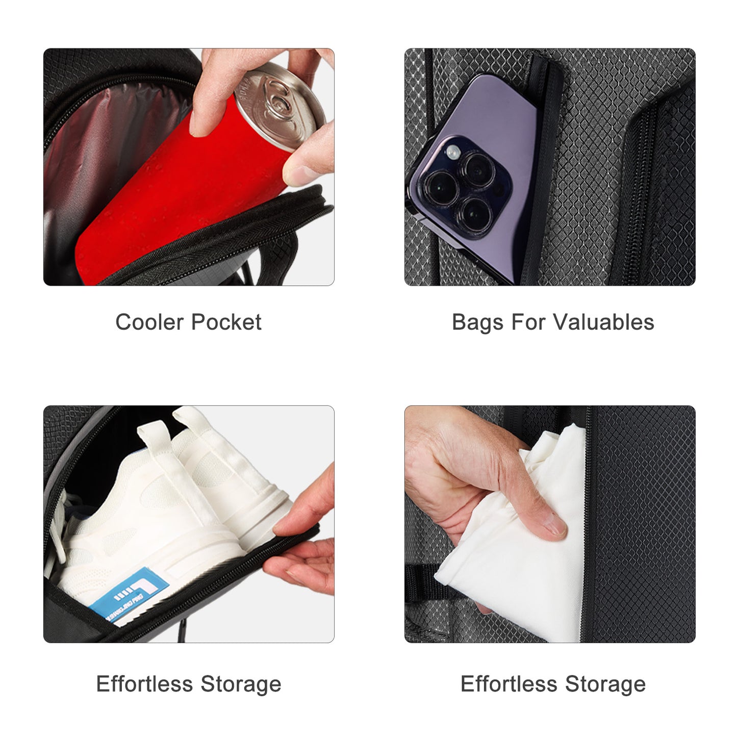 Golf Stand Bag with 8 Way Top Dividers-Black Grey