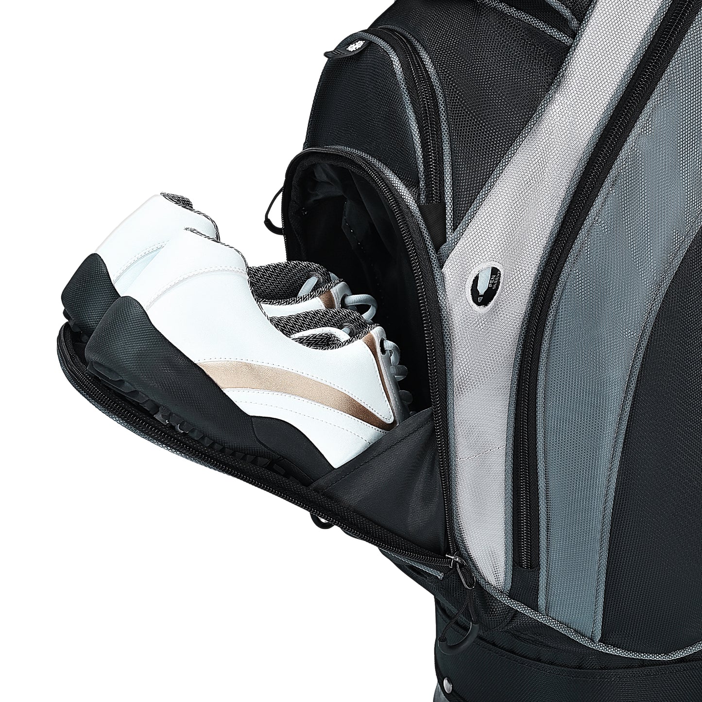 Quiet and Anti-collision 14 Way Golf Cart Bag-Black
