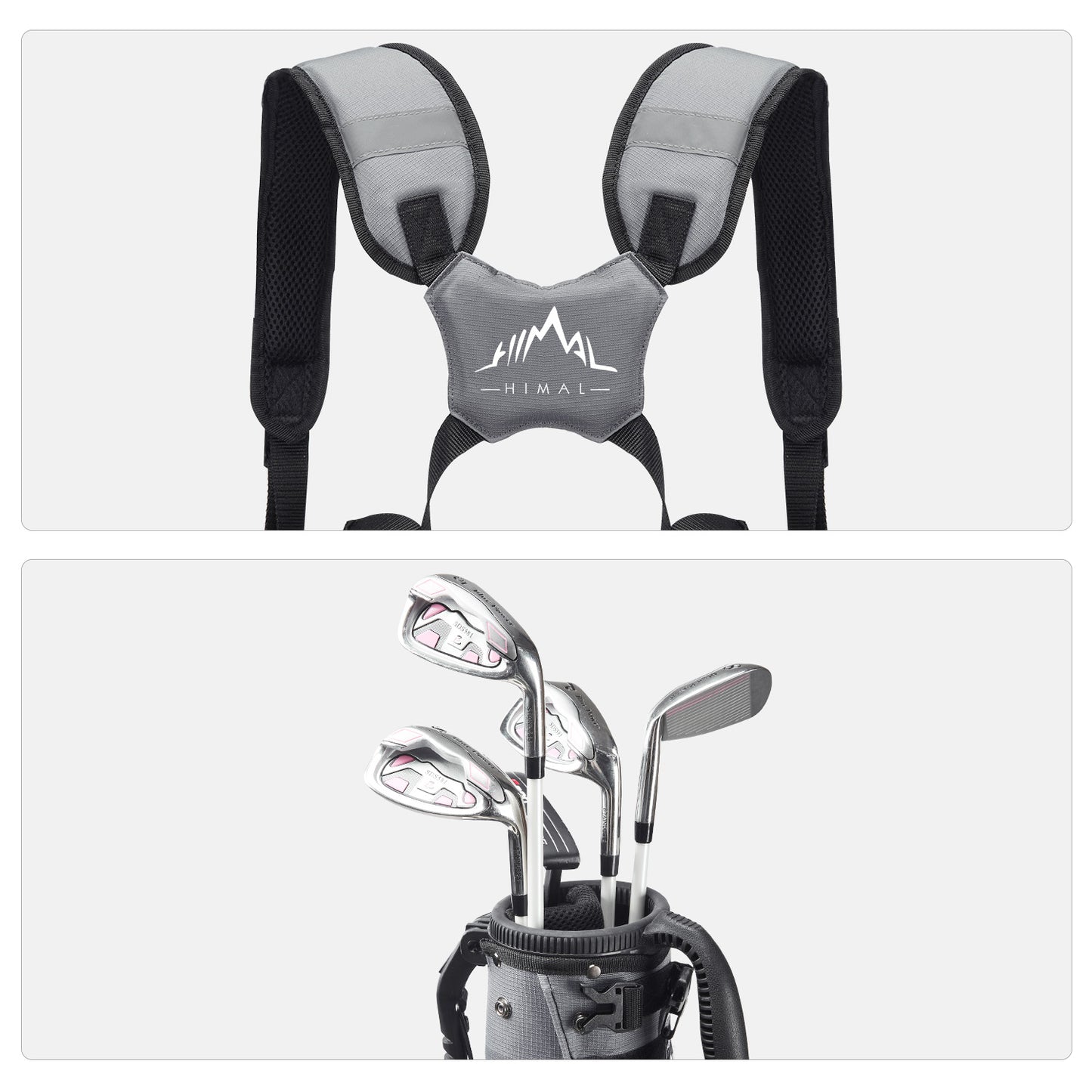 Durable Golf Lightweight Stand Carry Bag-Stone Gray