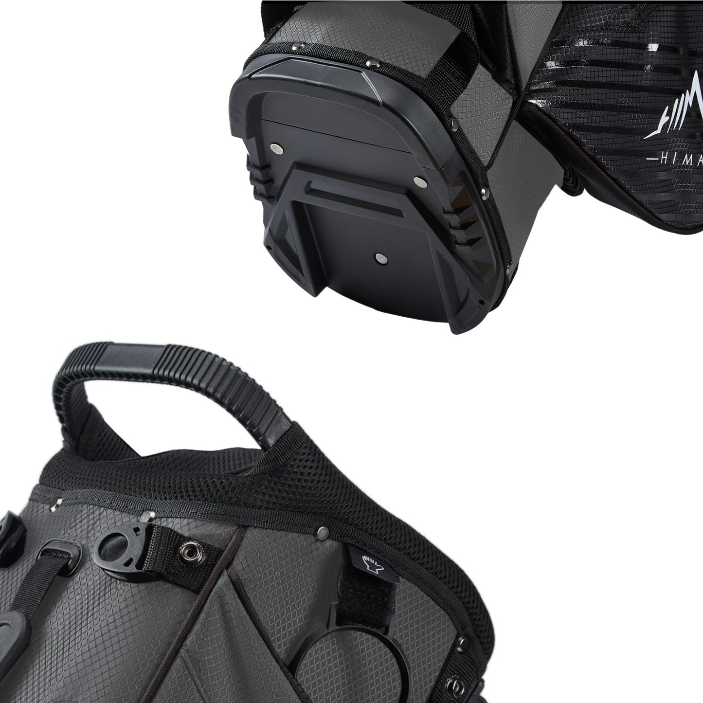 Golf Stand Bag with 8 Way Top Dividers-Black Grey