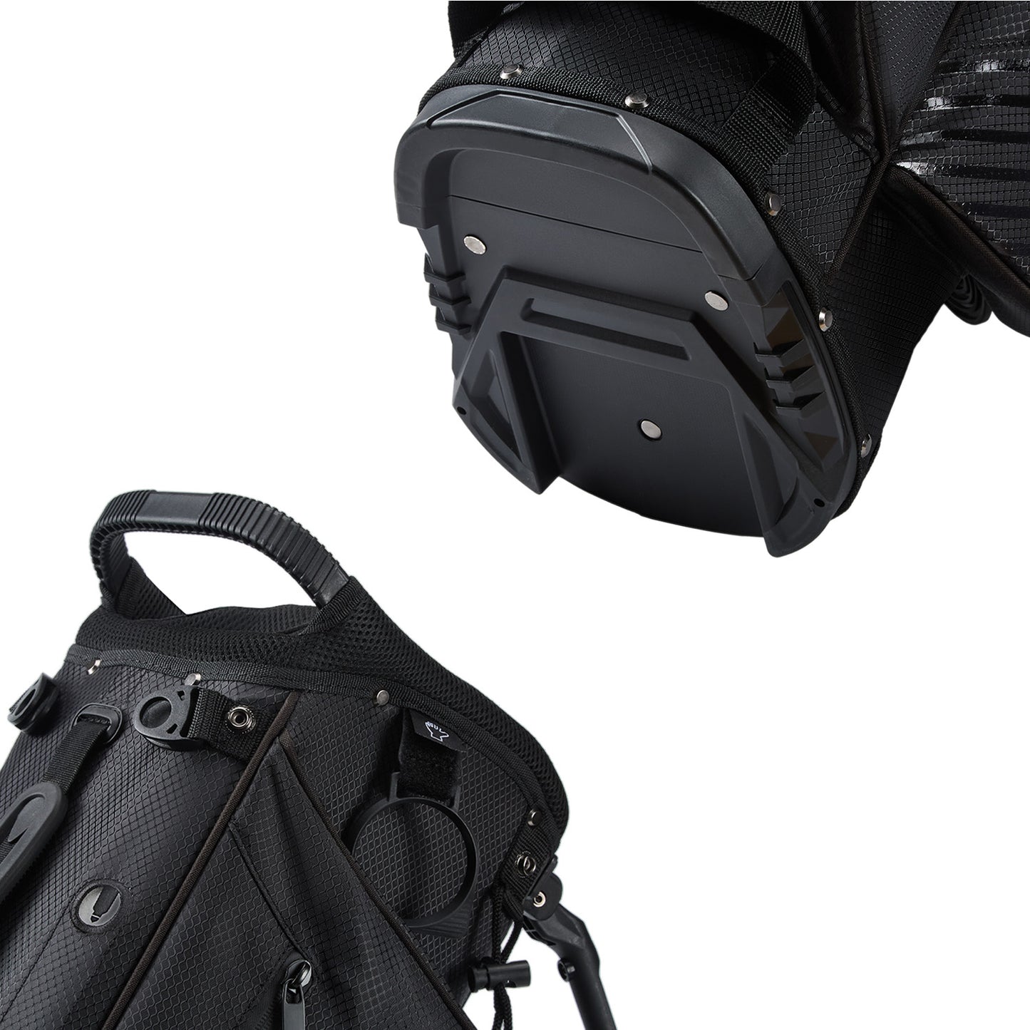 Golf Stand Bag with 8 Way Top Dividers-Charcoal Black