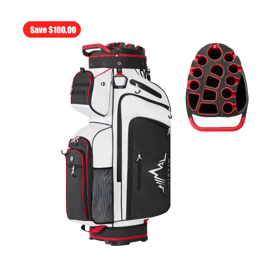 15-Way Full-Length Divider Golf Cart Bag-White