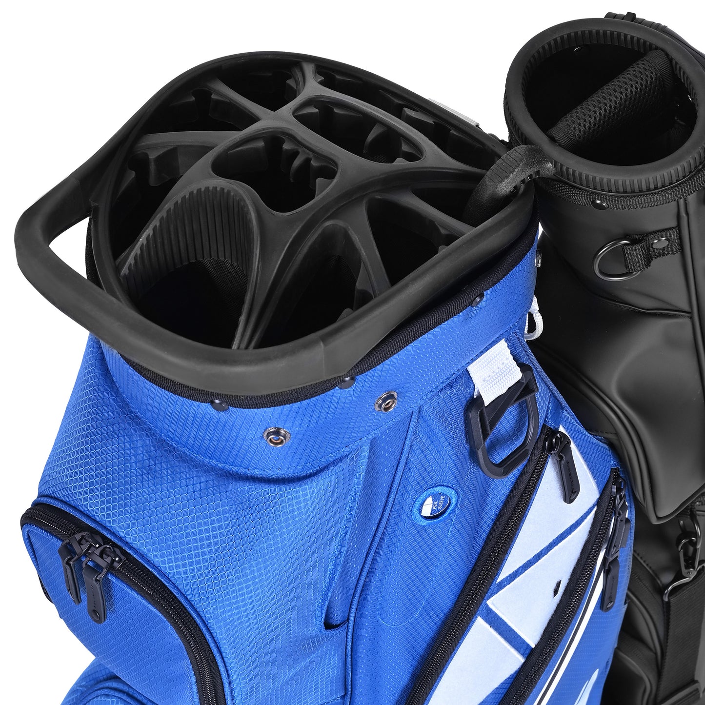 Quiet and Anti-collision 15 Way Golf Cart Bag-Blue