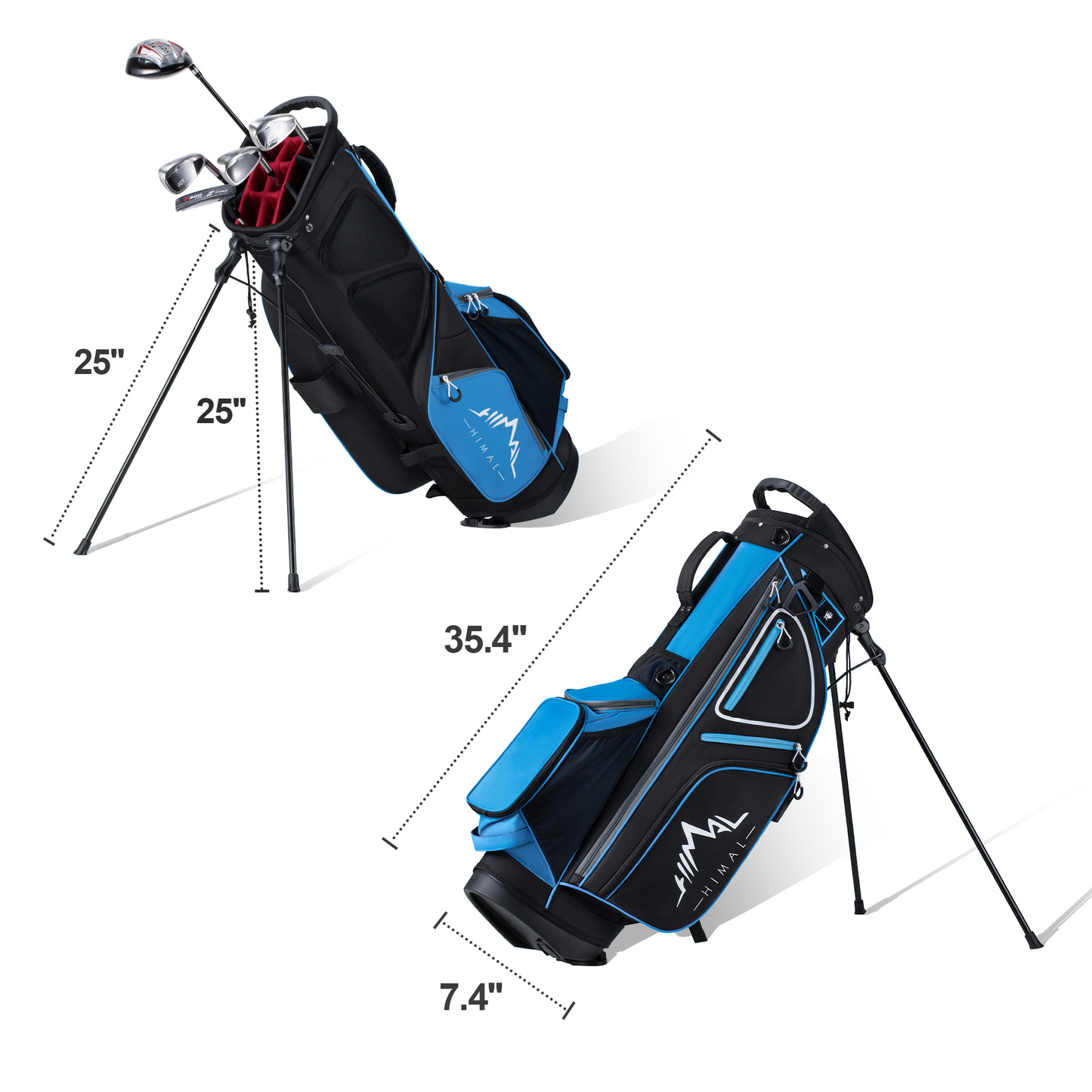 14 Way Golf Stand Bag Pro-Blue