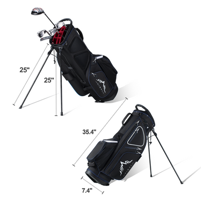 14 Way Golf Stand Bag Pro-Black