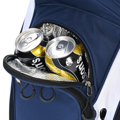Quiet and Anti-collision 14 Way Golf Cart Bag-Blue Red