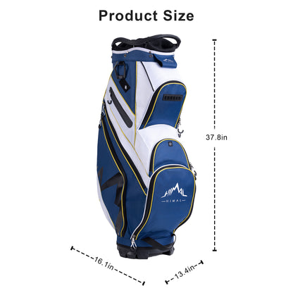 14-Way Golf Cart Bag with Organizer Divider-Navy Blue