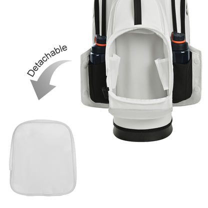 Quiet and Anti-collision 15 Way Golf Cart Bag-White