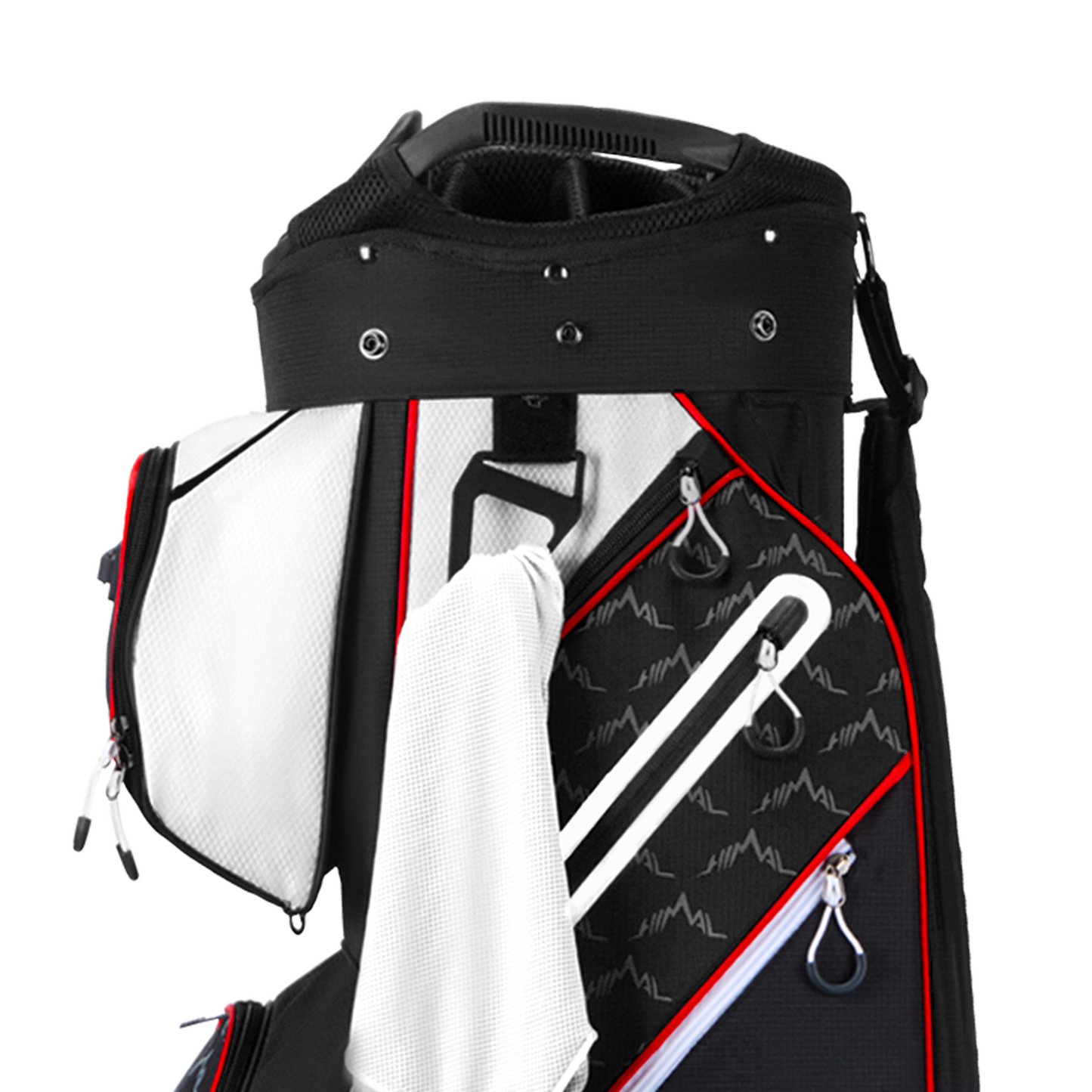 14 Way Golf Cart Bag-Black-White