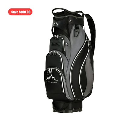 Golf Cart Bag with 14-Way Divider Top-Black-Grey