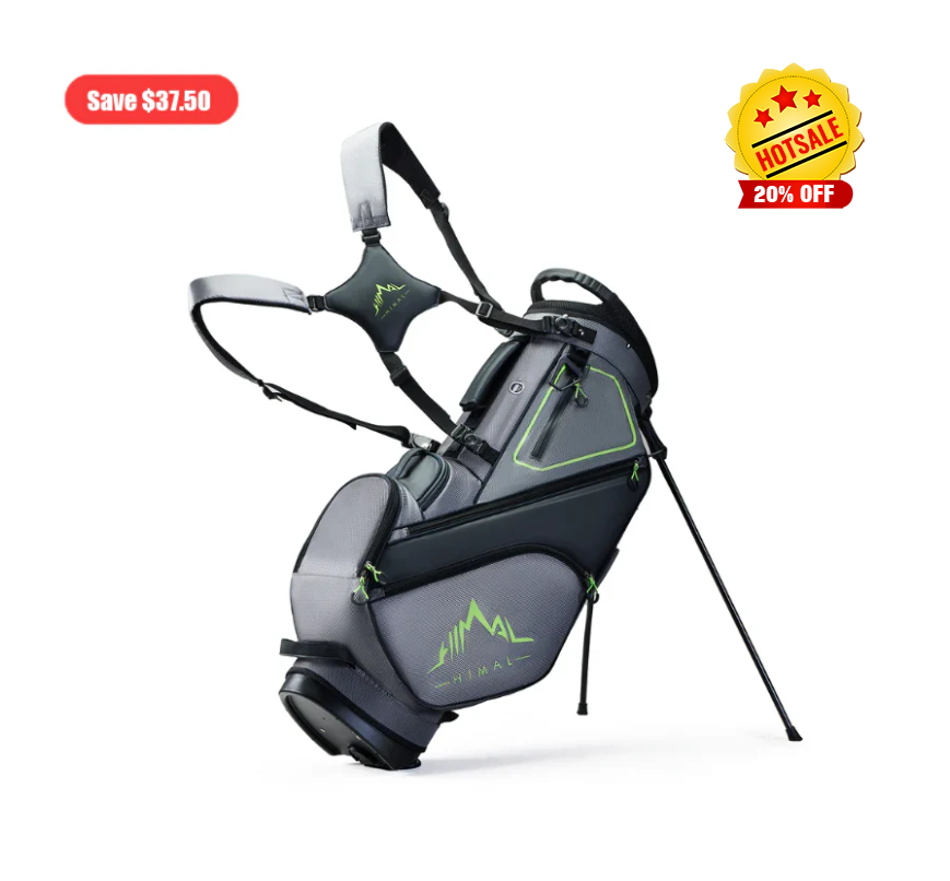 Golf Stand Bag with 14 Way Top Dividers-Grey