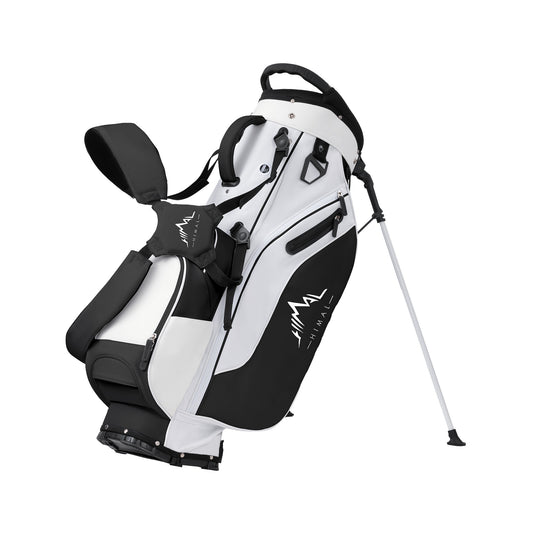 5-Way Golf Stand Bag-Classic Black-White