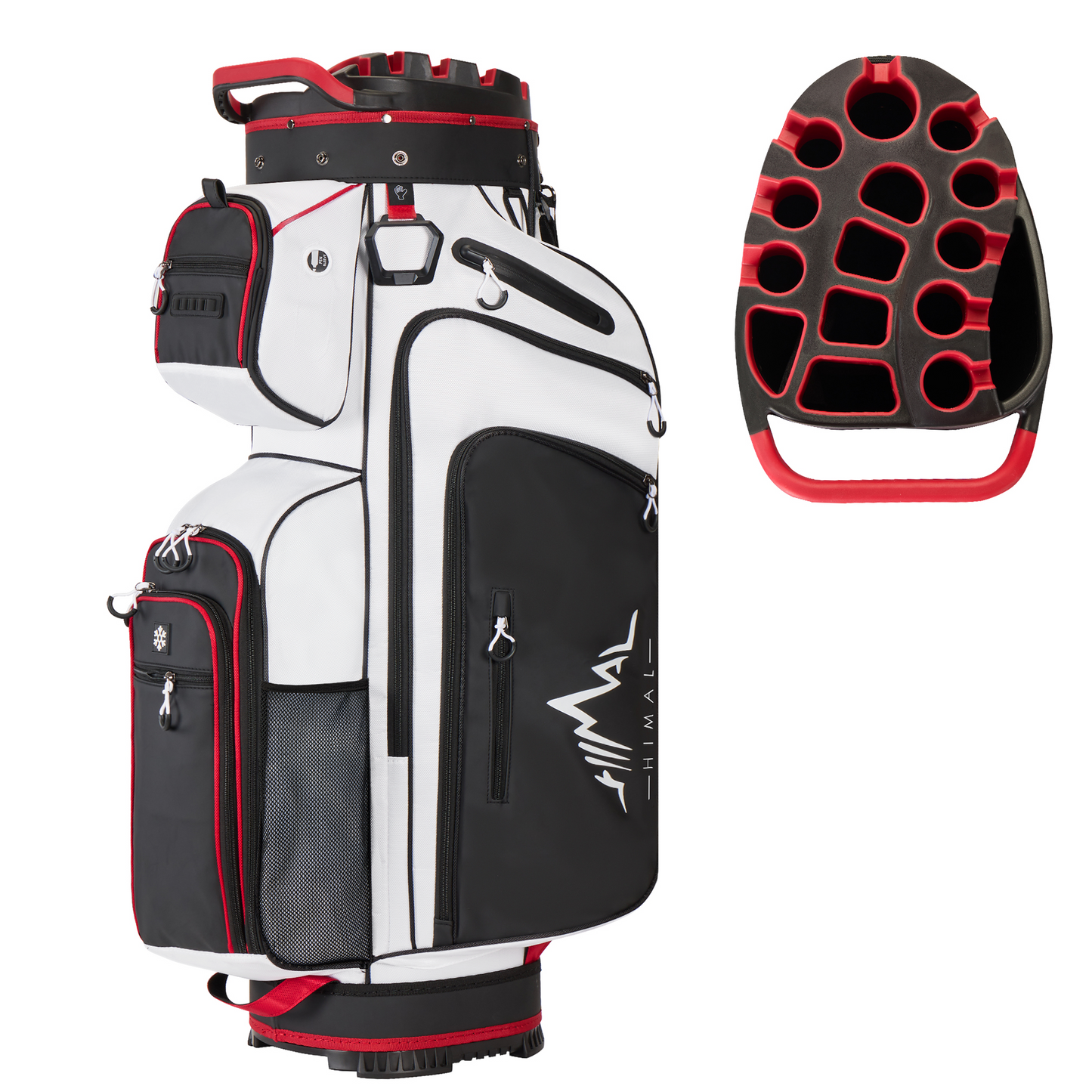 15-Way Full-Length Divider Golf Cart Bag-White