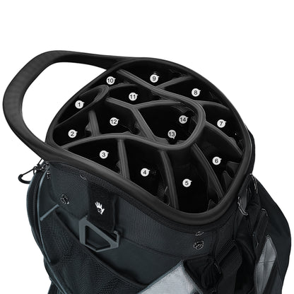 Quiet and Anti-collision 14 Way Golf Cart Bag-Black