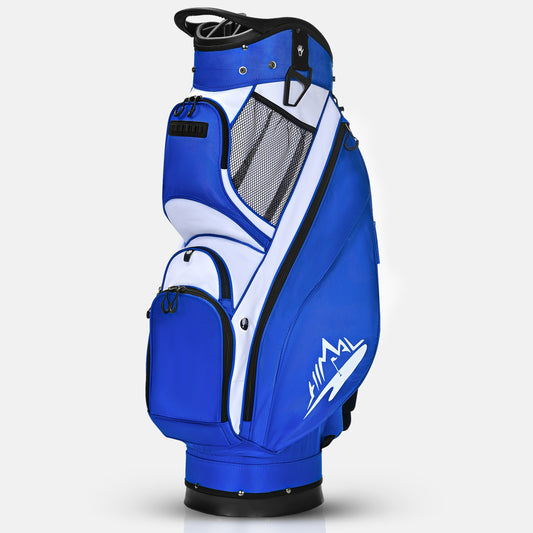 Quiet and Anti-collision 14 Way Golf Cart Bag-Blue White