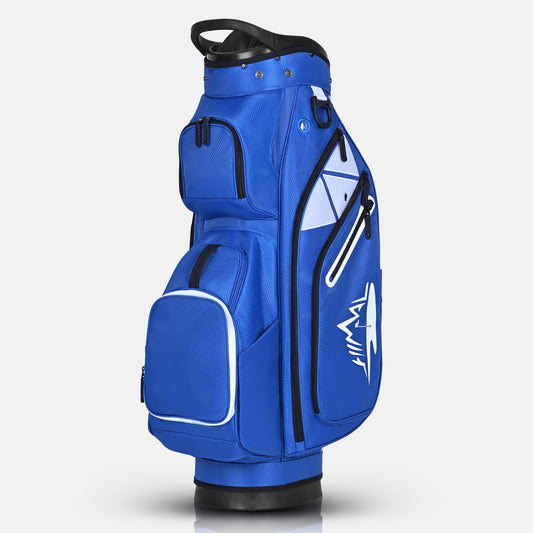 Quiet and Anti-collision 15 Way Golf Cart Bag-Blue