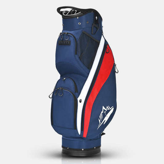 Quiet and Anti-collision 14 Way Golf Cart Bag-Blue Red