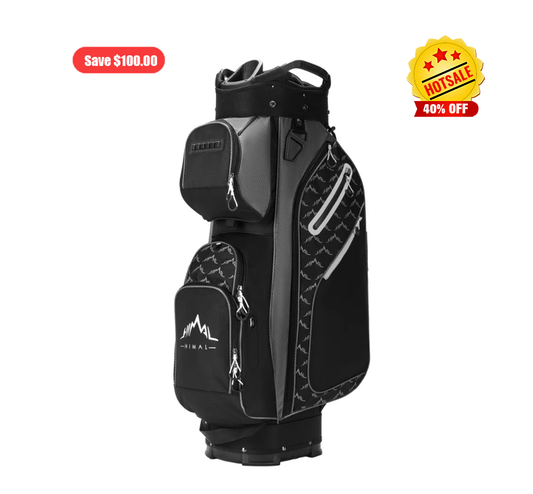 14 Way Golf Cart Bag-Black-Grey