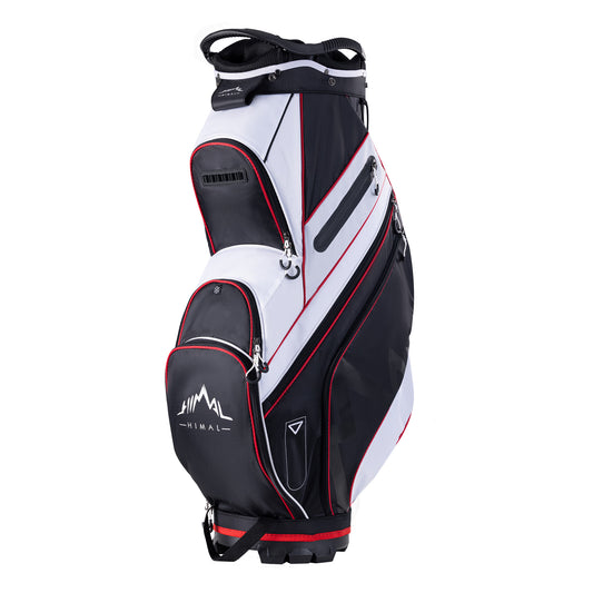 14-Way Golf Cart Bag with Organizer Divider-Black-White