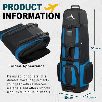 Soft-Sided Golf Travel Bag-Black-Blue