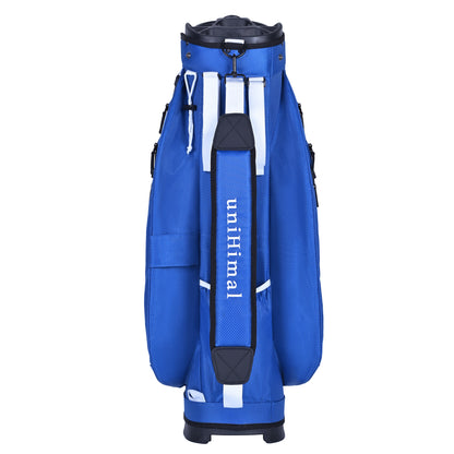 Quiet and Anti-collision 15 Way Golf Cart Bag-Blue