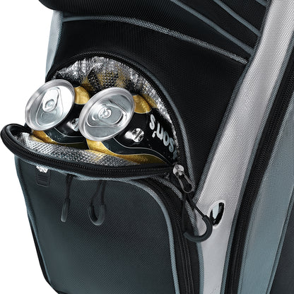 Quiet and Anti-collision 14 Way Golf Cart Bag-Black