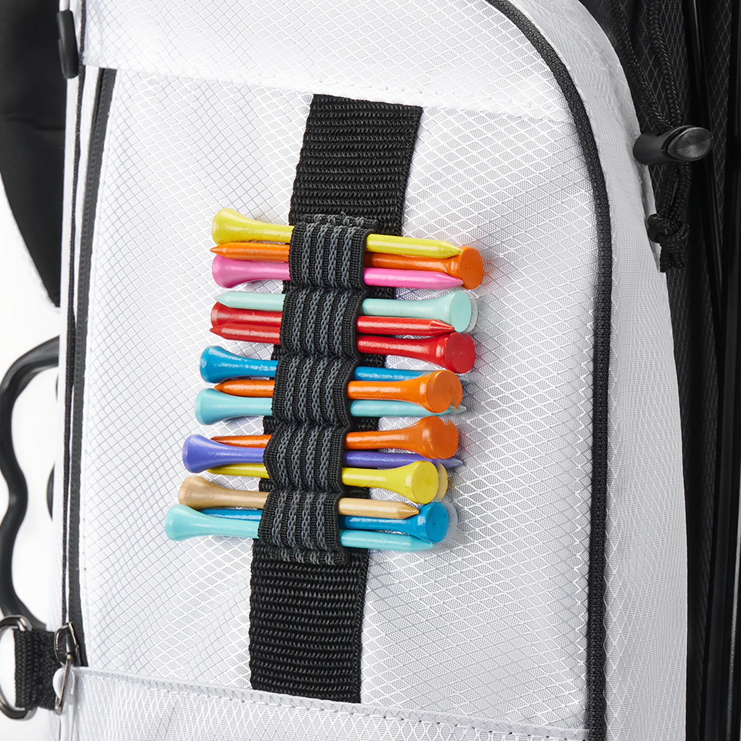 Golf Stand Bag with 7 Way Top Dividers-White