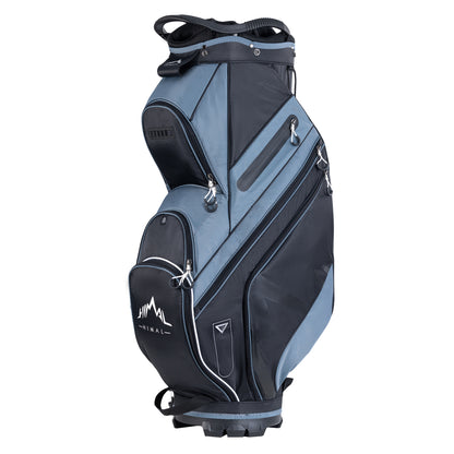 14-Way Golf Cart Bag with Organizer Divider-Black-Foggy Blue