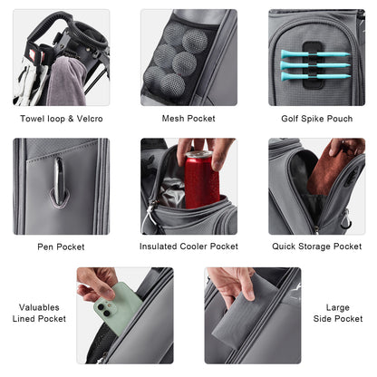 Durable Golf Lightweight Stand Carry Bag-Stone Gray