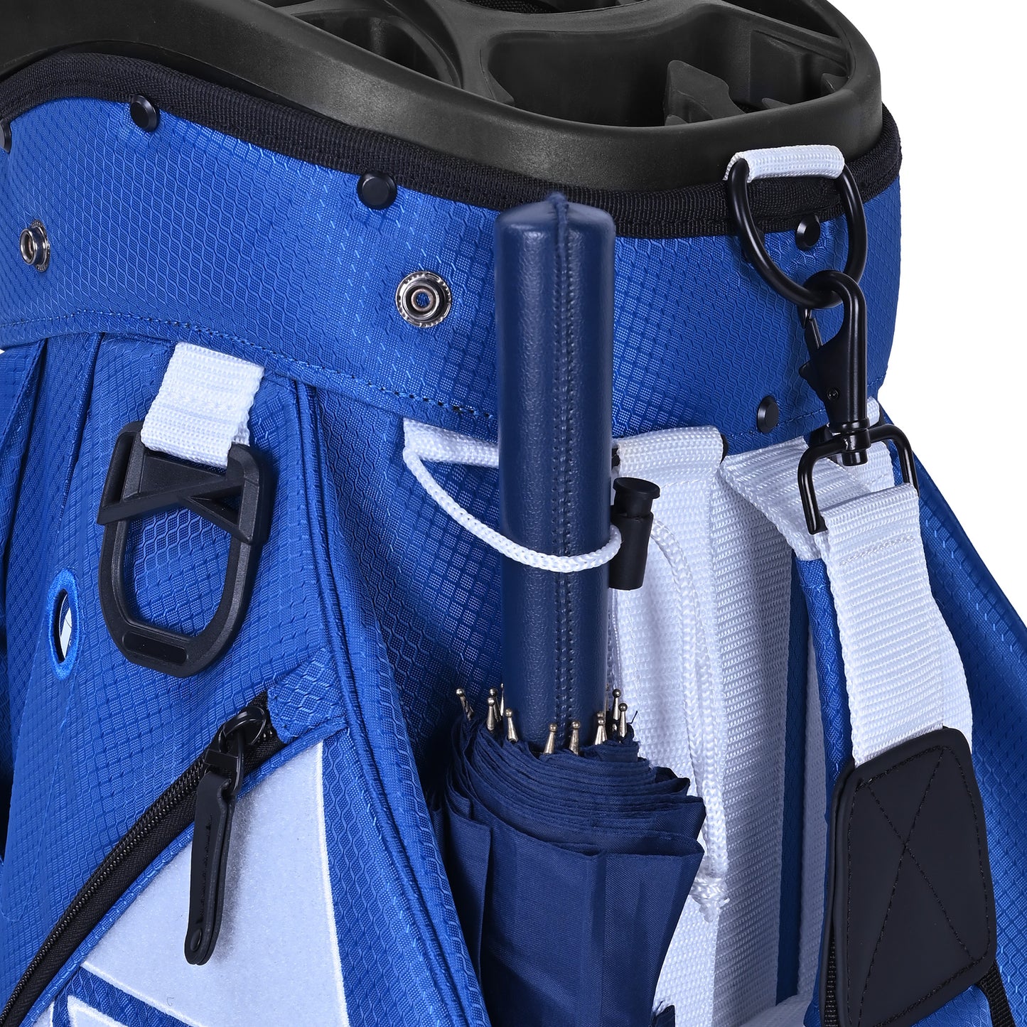 Quiet and Anti-collision 15 Way Golf Cart Bag-Blue