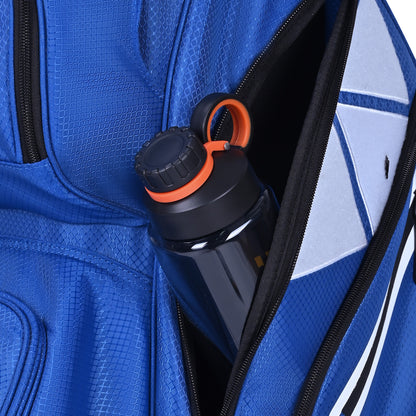 Quiet and Anti-collision 15 Way Golf Cart Bag-Blue