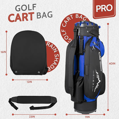 14-Way Golf Cart Bag Pro-Blue