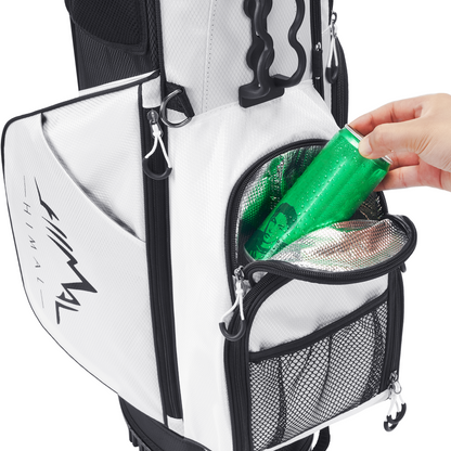 Golf Stand Bag with 7 Way Top Dividers-White