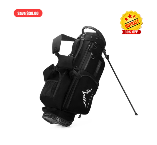 Golf Stand Bag with 7 Way Top Dividers-Black