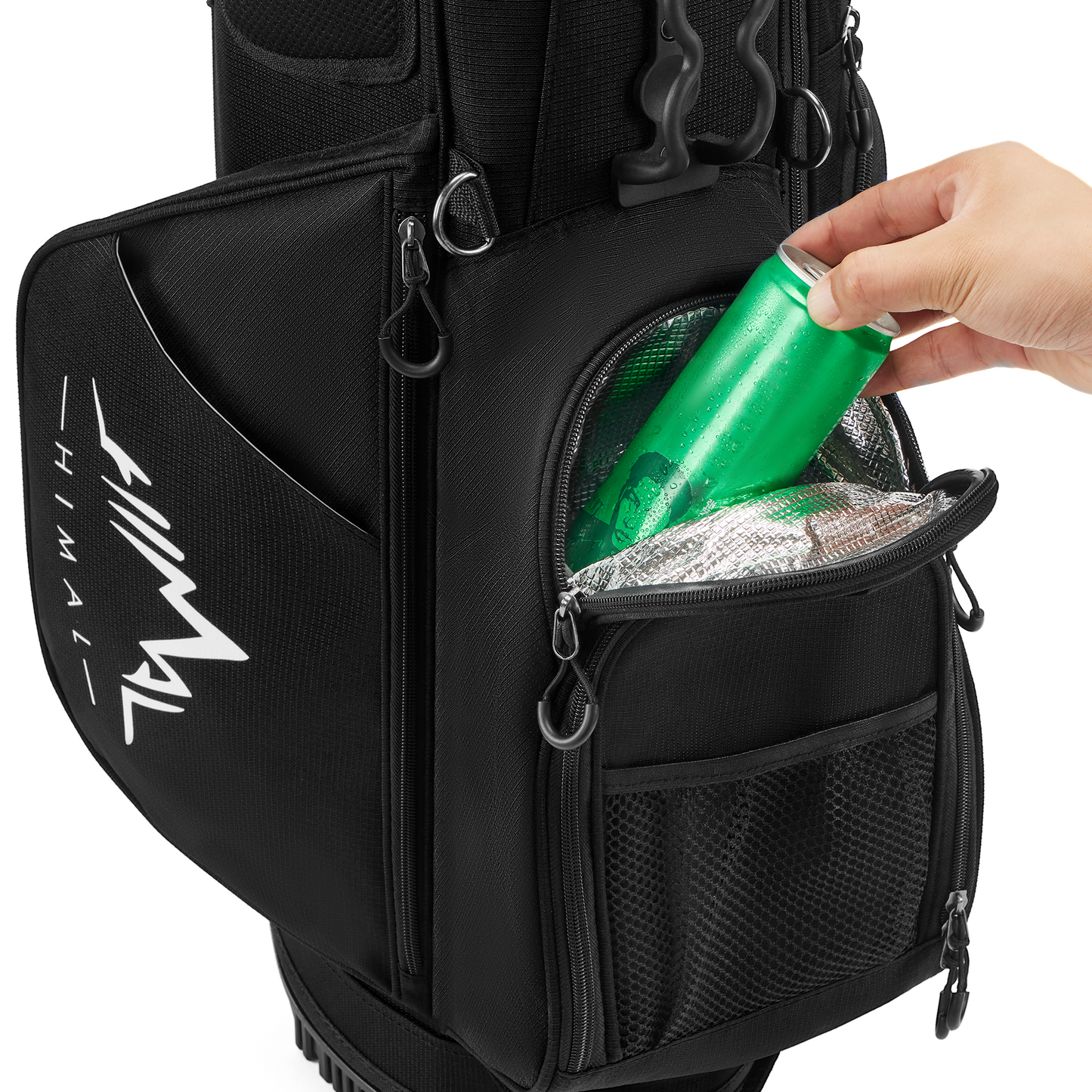 Golf Stand Bag with 7 Way Top Dividers-Black