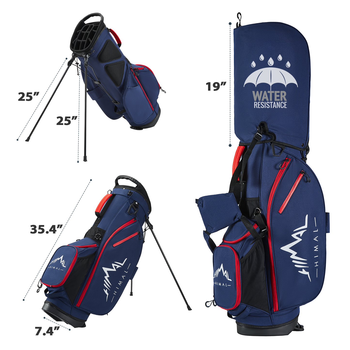 14-Way Golf Stand Bag-Dark Blue