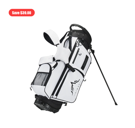 Golf Stand Bag with 7 Way Top Dividers-White