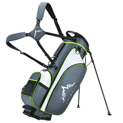 4-Way Golf Stand Bag-Steel Gray-White