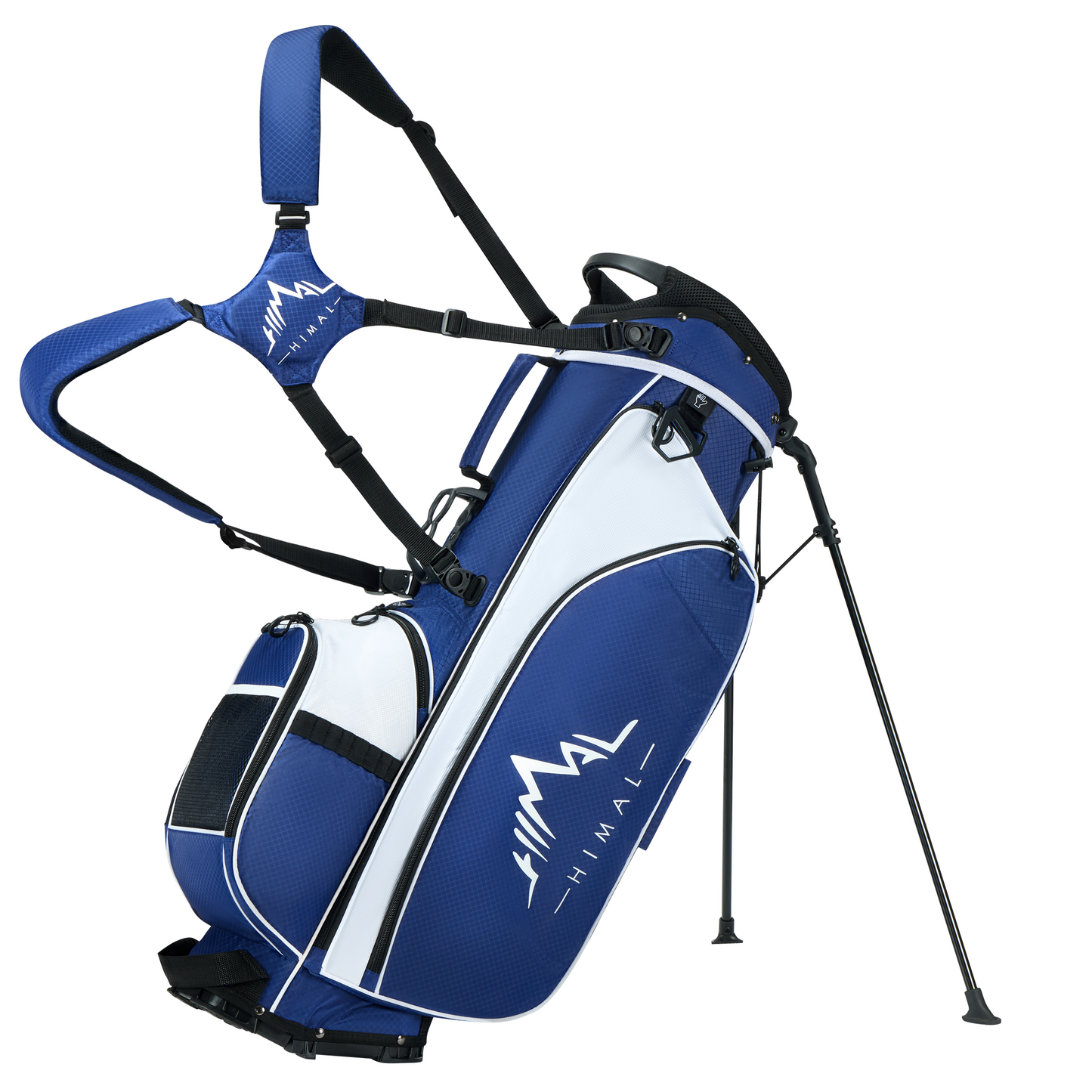 4-Way Golf Stand Bag-Royal Blue-White